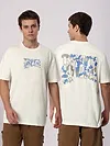 Cream Good Day Printed Oversized T-Shirt